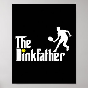 Póster El Padre Rosa Pickleball Dad Funny Pickleball