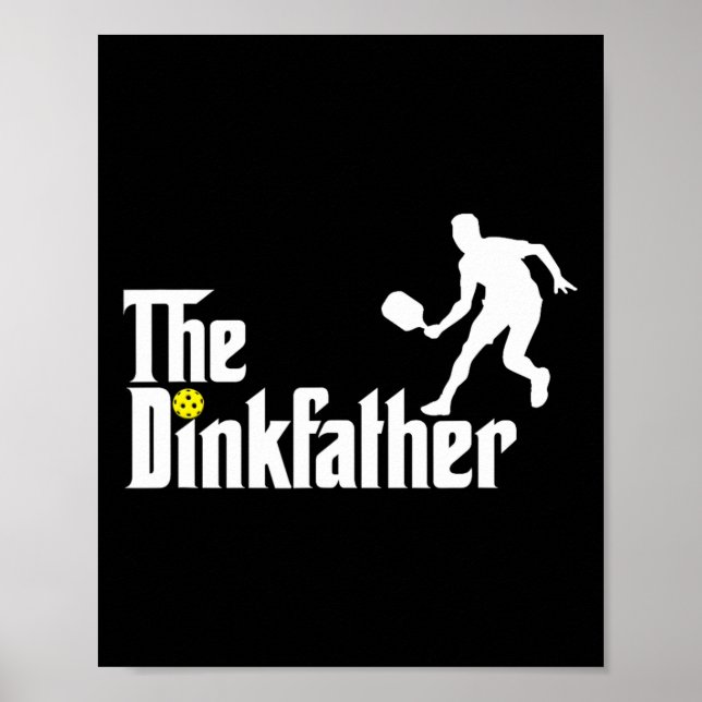 Póster El Padre Rosa Pickleball Dad Funny Pickleball (Frente)