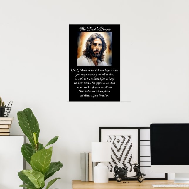 Póster El Padrenuestro Jesucristo (Oficina en casa)