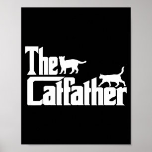 Póster El Padrino de los Gatos Mejor Papá Día del Padre H
