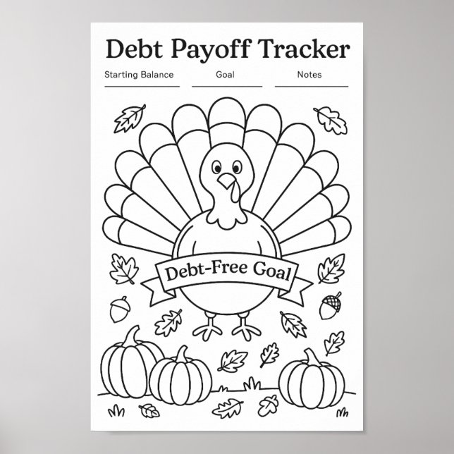 Póster El pago de la deuda Turquía Feathers Tracker (Frente)