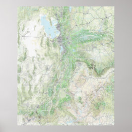 Póster El paisaje de Utah (mapa)
