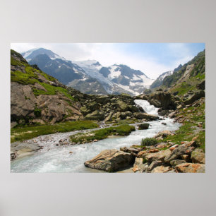 Póster El paisaje del río Montaña