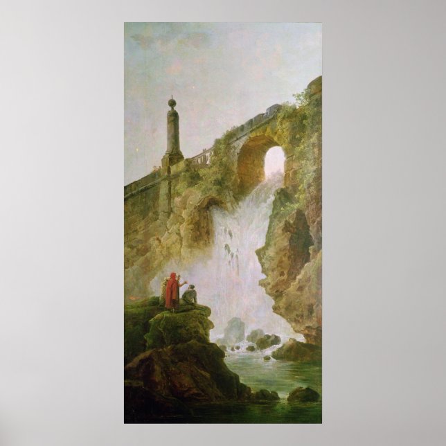 Póster El paisaje, la cascada (Frente)