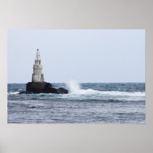 Póster El paisaje marino con faro