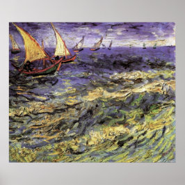 Póster El paisaje marino de Saintes Maries por Vincent va