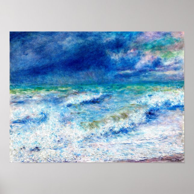 Póster El paisaje marino, famoso cuadro de Renoir (Frente)