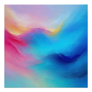 Póster El paisaje marino rosa y azul "Shroudglen".