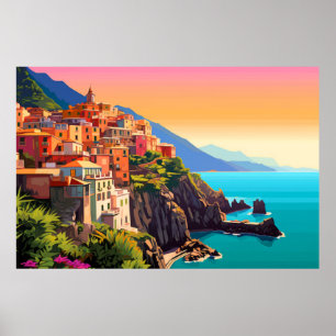 Póster El paisaje paisajístico de la arquitectura panorám