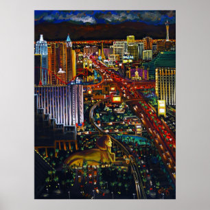 Póster El paisaje urbano de CBjork Las Vegas