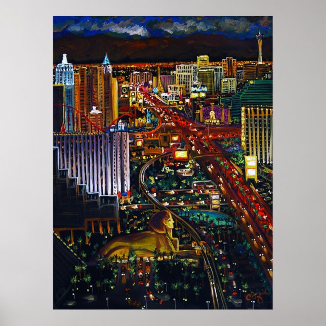 Póster El paisaje urbano de CBjork Las Vegas (Frente)