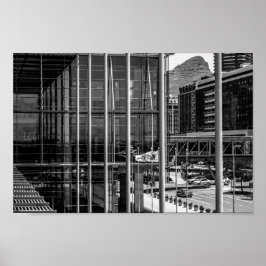 Póster El paisaje urbano de Ciudad del Cabo, cabeza de le