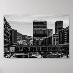 Póster El paisaje urbano de Ciudad del Cabo, cabeza de le