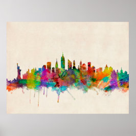 Póster El paisaje urbano de Nueva York