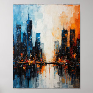 Póster El paisaje urbano en tonos duales