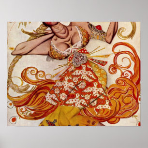 Póster El pájaro de fuego de Leon Samoilovitch Bakst
