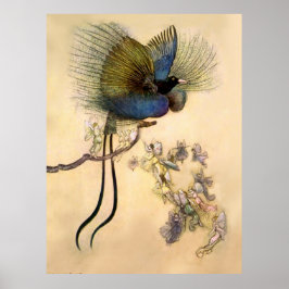 Póster “El pájaro más hermoso” de Warwick Goble
