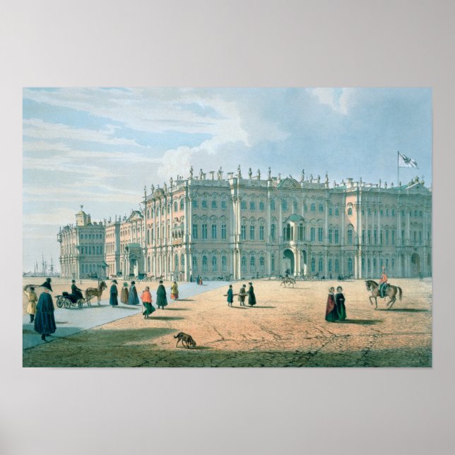 Póster El Palacio de Invierno visto desde el Pasaje del P (Frente)