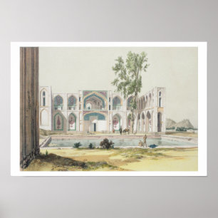 Póster El Palacio de Tchar-Bag en Isfahán, Persia, plato