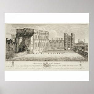 Póster El palacio de Whitehall, de un dibujo en el Pep
