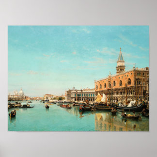 Póster El Palacio Ducal Y La Piazza San Marco,