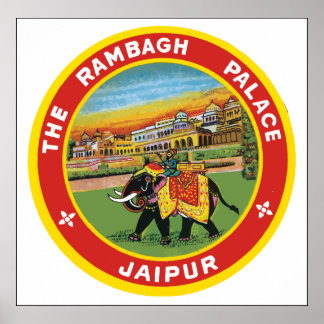 Póster El Palacio Rambagh de Jaipur, Vintage