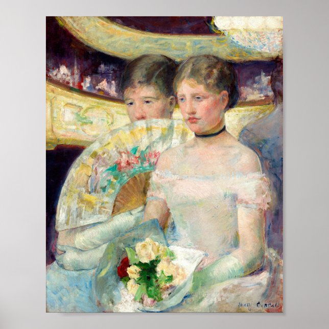Póster El palco por Mary Cassatt (Frente)