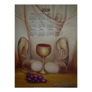 Póster El Pan de Vida: Calendario de la Santa Eucaristía 