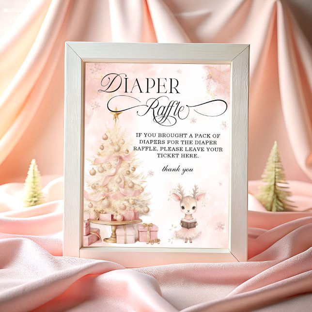 Póster El pañal de invierno Baby Deer Rubor Pink Gold Raf (Subido por el creador)