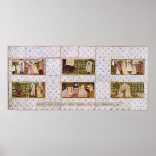 Póster El panel de las tejas que representan la historia