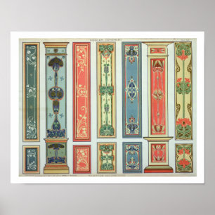 Póster El panel diseña, la placa XII de la PU del