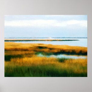 Póster El pantano de la cala de Tom, el Assateague - Impr