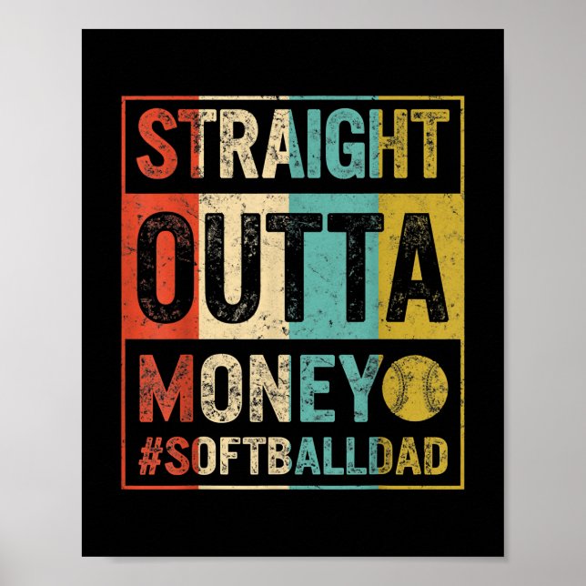 Póster El papá del Softball salió directo del Día del Pad (Frente)