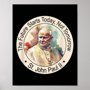 Póster El Papa Juan Pablo Ii Famoso Santos Católicos