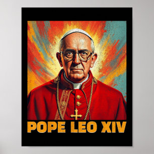 Póster El Papa Leo Xiv Nuevo Papa Americano 2025 Divertid