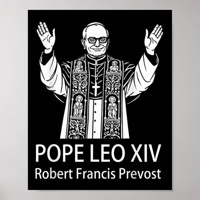Póster El Papa Leo Xiv Robert Francis Prevost (Frente)