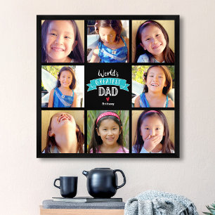 Póster El papá más grande del mundo 8 Collage de fotos Ve