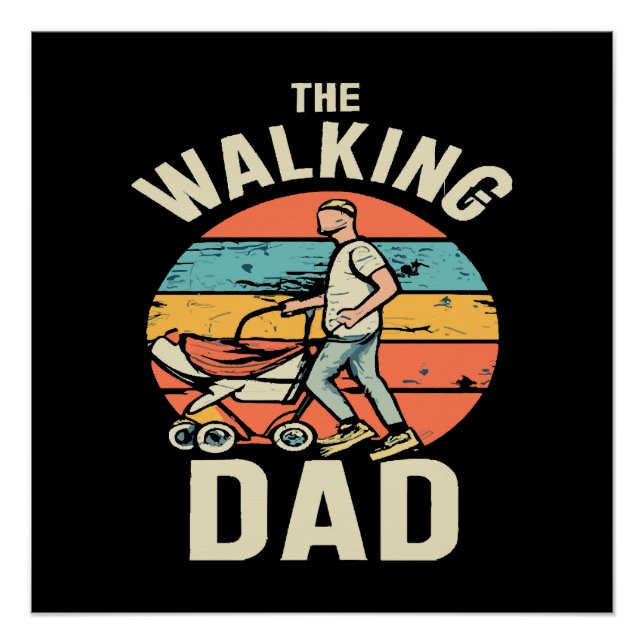 Póster el papá que camina (Anverso)