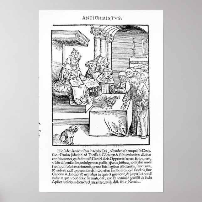 Póster El Papa vendiendo indulgences (Frente)