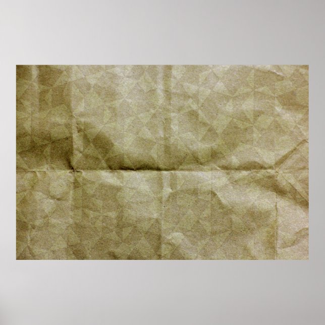 Póster El papel pardo arruga. Calma el papel. Fondo (Frente)