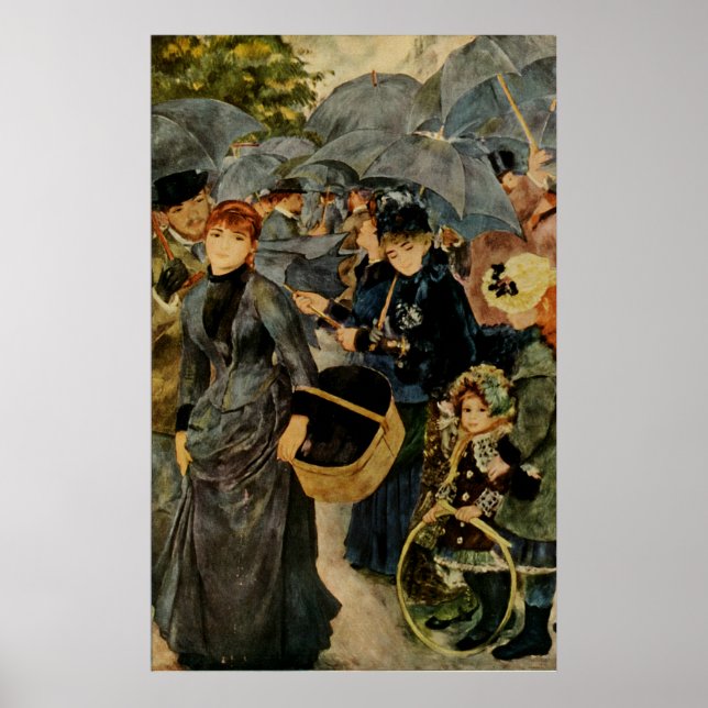 Póster El paraguas de Pierre-Auguste Renoir (1883) (Frente)