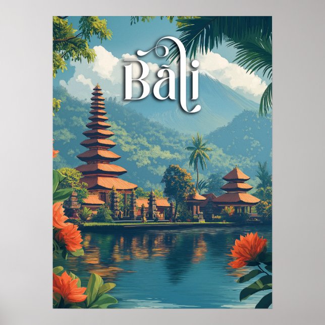 Póster El paraíso de Bali: el majestuoso Monte Meru (Frente)