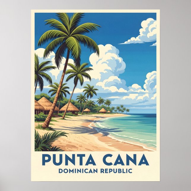 Póster El paraíso de la playa de Punta Cana (Frente)