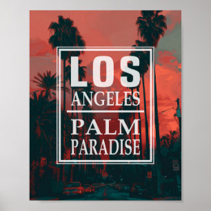 Póster El paraíso de las palmeras de Los Ángeles