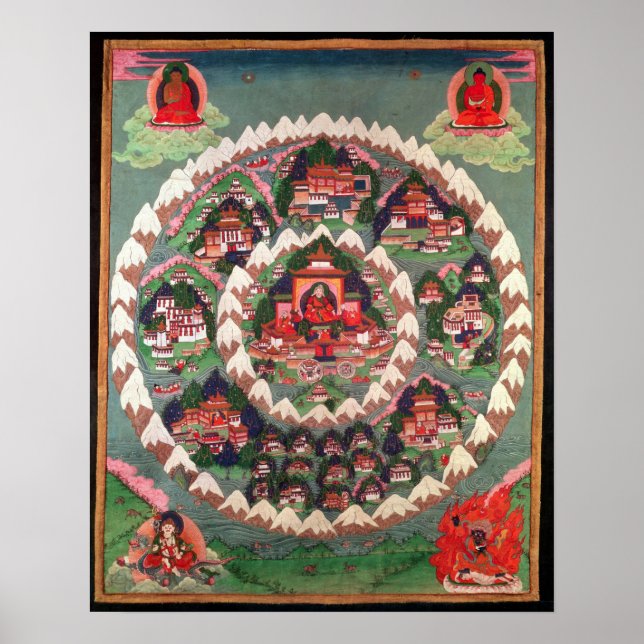 Póster El paraíso de Shambhala, pancarta tibetana (Frente)