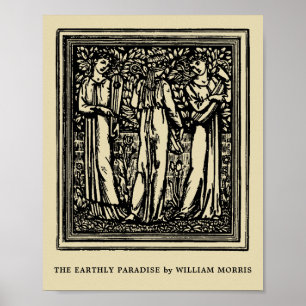 Póster El paraíso terrenal de William Morris