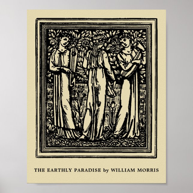 Póster El paraíso terrenal de William Morris (Frente)