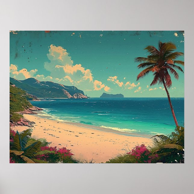 Póster El paraíso tropical espera (Frente)