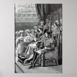 Póster El parlamento de la abertura de la reina en 1846