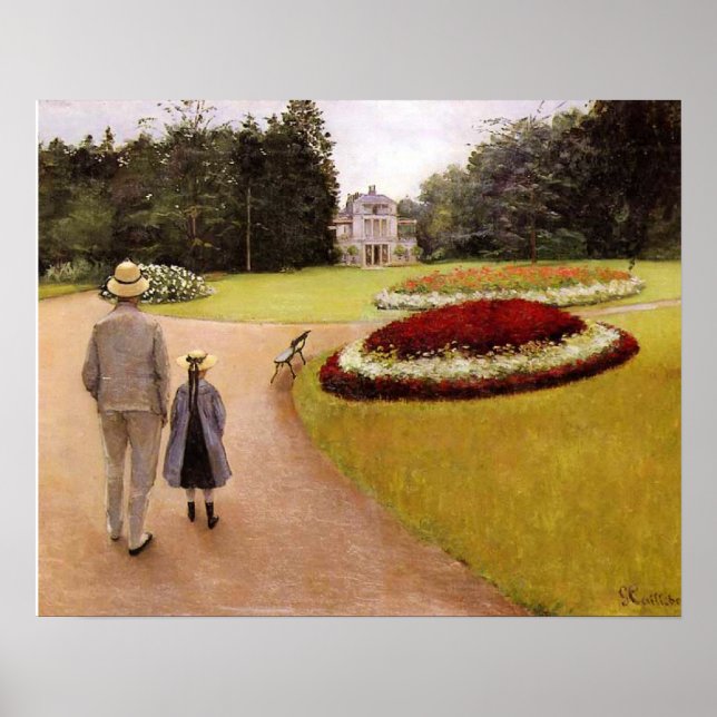 Póster El parque de la propiedad Caillebotte, (Frente)